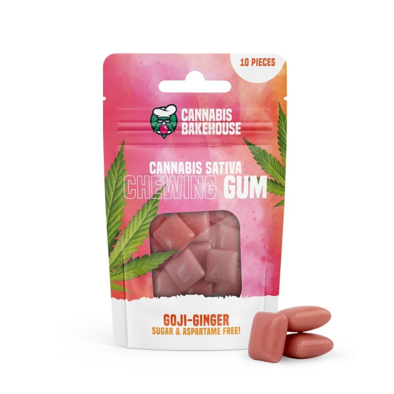 Cannabis chewing gum in 2 flavors