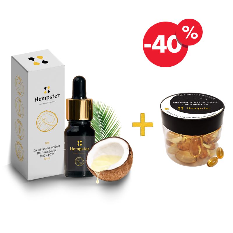 Hempster1000 10%-os CBD olaj + Melatonin kapszula