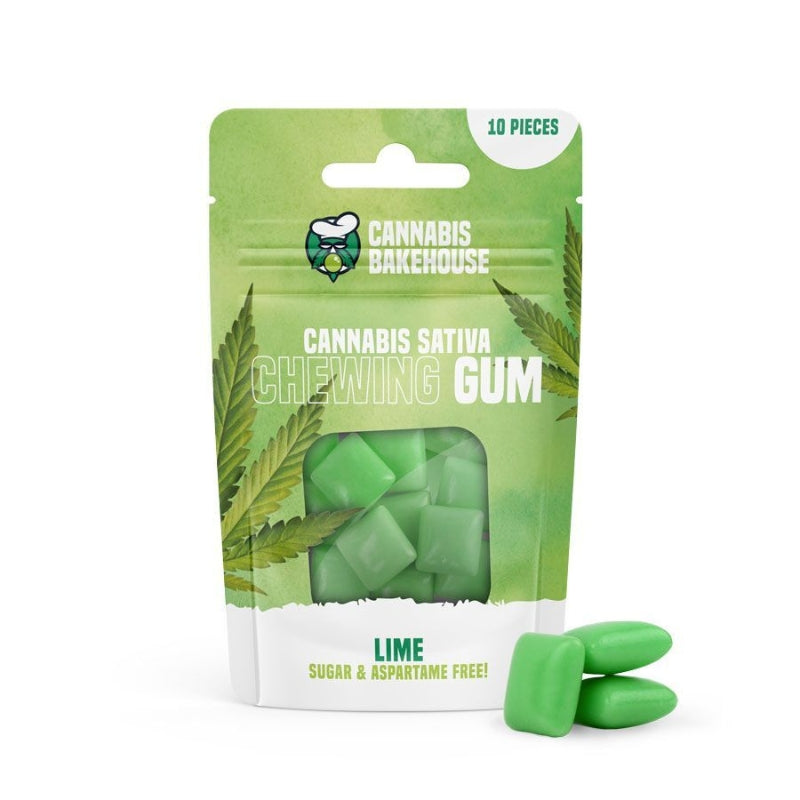 Cannabis chewing gum in 2 flavors