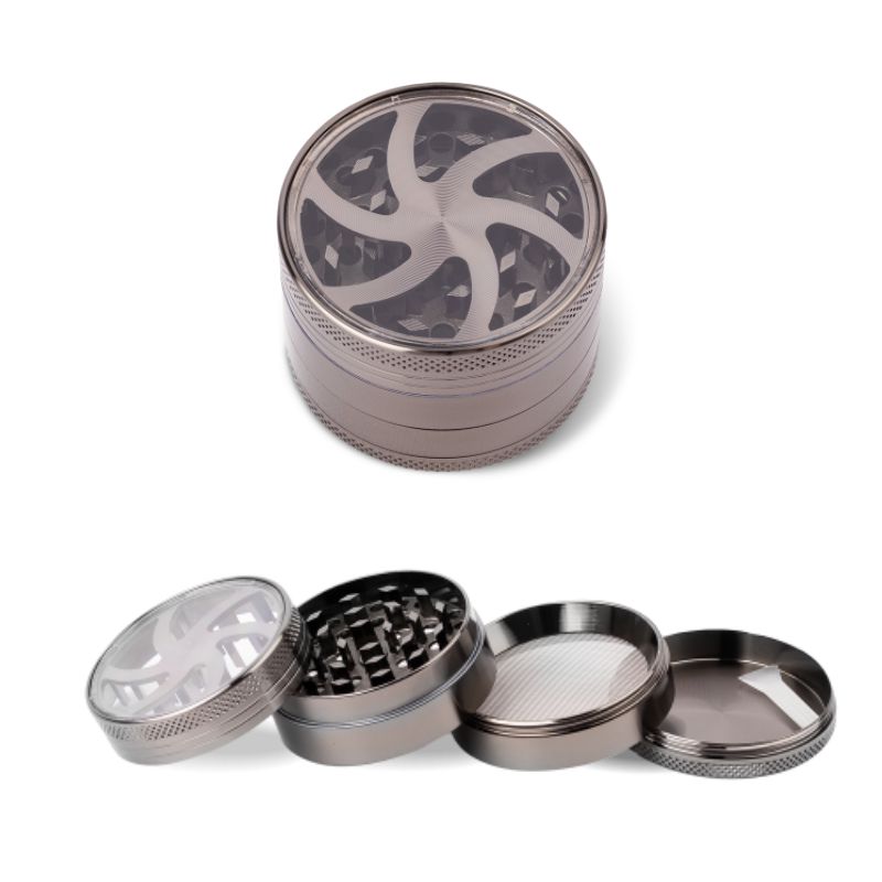 4 részes Fém őrlő gyógynövényekhez - Grinder