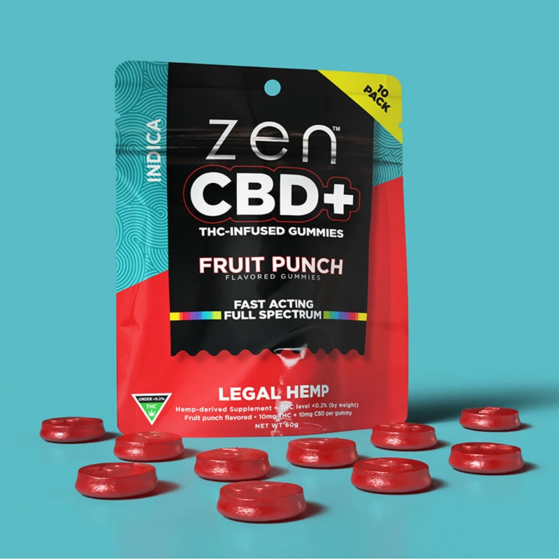 Zen CBD THC+ Indica 10mg CBD (10pcs)