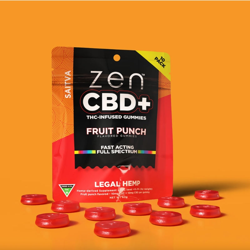 Zen CBD THC+ Sativa 10mg CBD (10pcs)