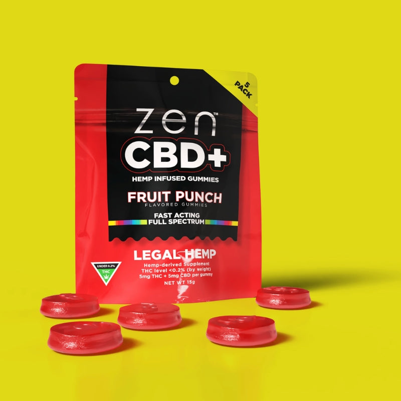 Zen CBD THC+ Sativa 5mg CBD + 5mg THC  (5pcs)