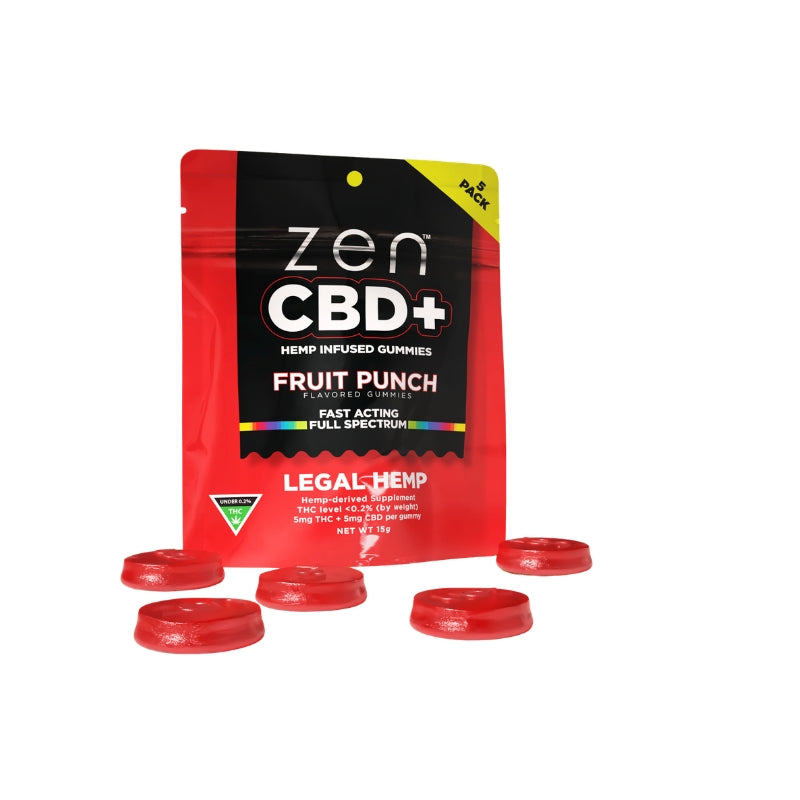 Zen CBD THC+ Sativa 5mg CBD + 5mg THC  (5pcs)