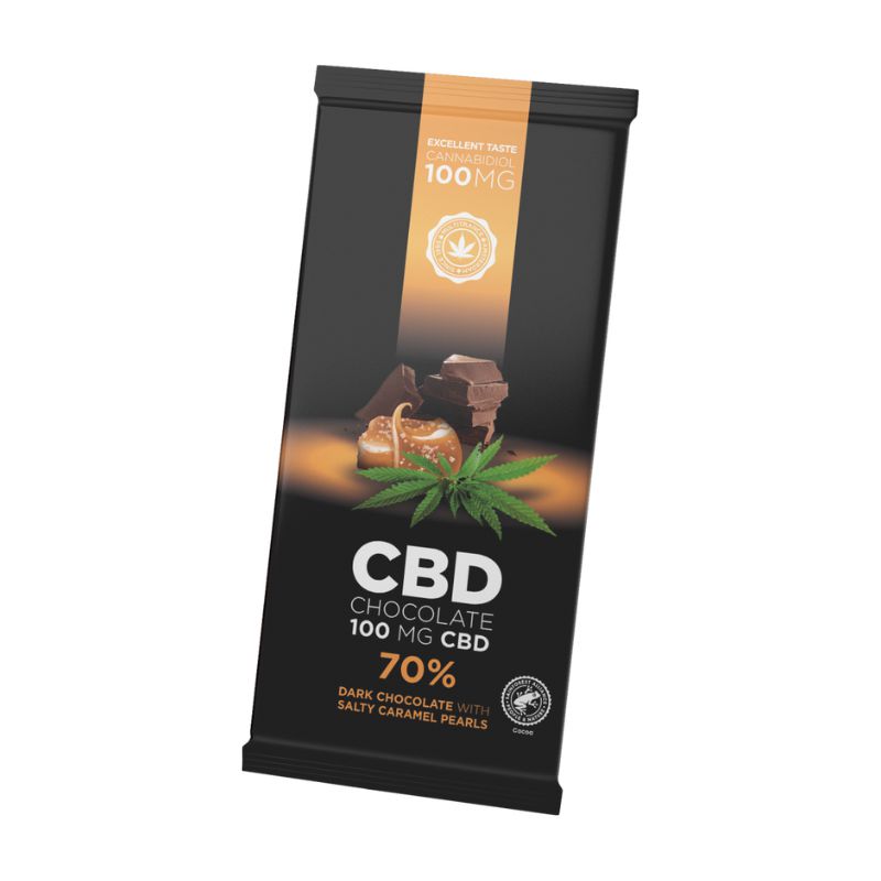 CBD Étcsokoládé sós karamellel