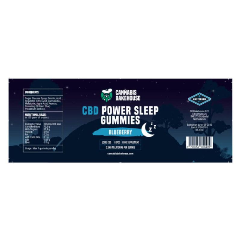CBD Gumicukor melatoninnal 15 mg CBD-vel (60 db)