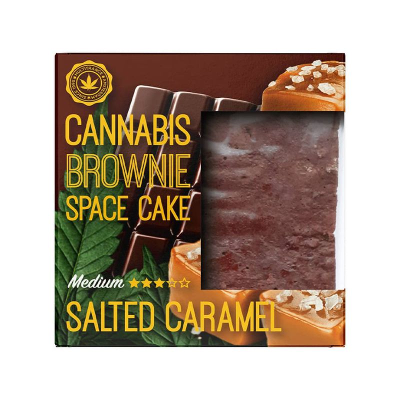 Cannabis Sós Karamell Brownie