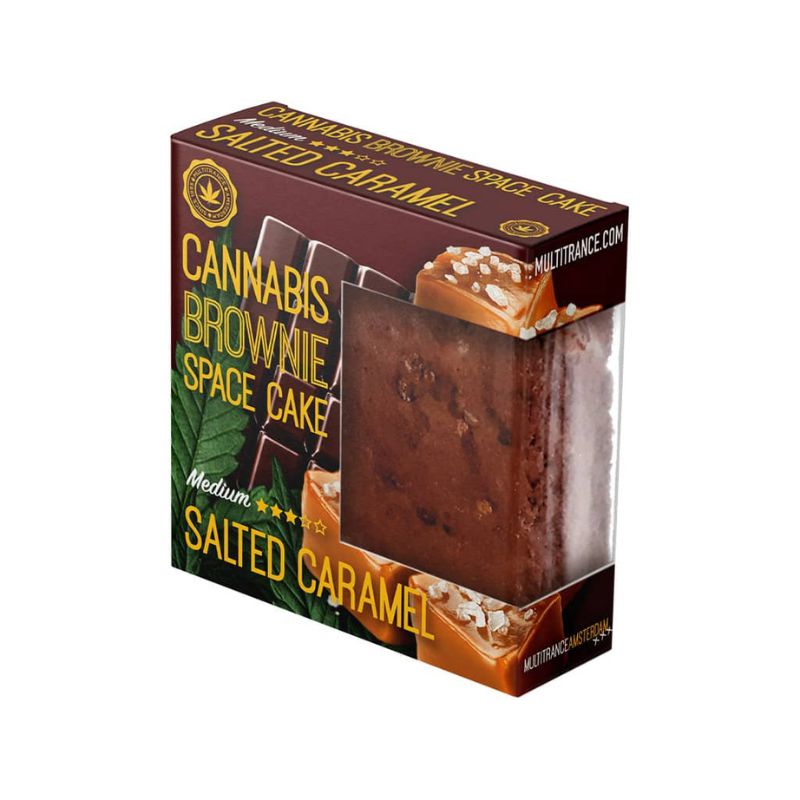 Cannabis Sós Karamell Brownie