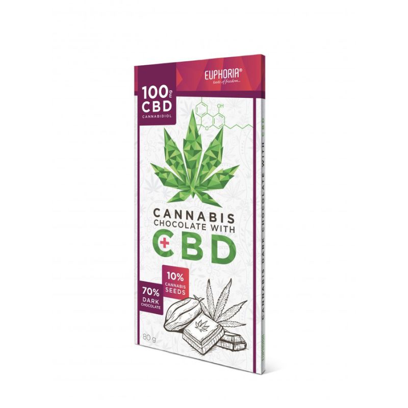 Étcsokoládé 100 mg CBD-vel és kendermaggal