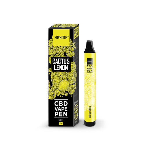 Euphoria® CBD Vape Pen - Cactus Lemon (600 puff)