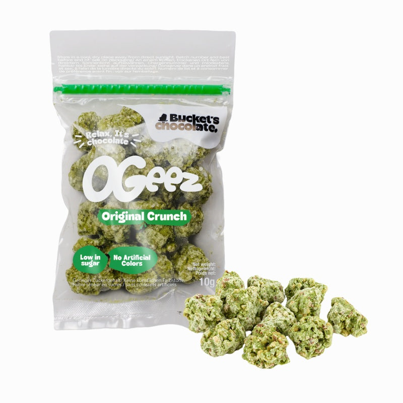 Kender formájú roppanós csoki Matcha teával és Chlorellával