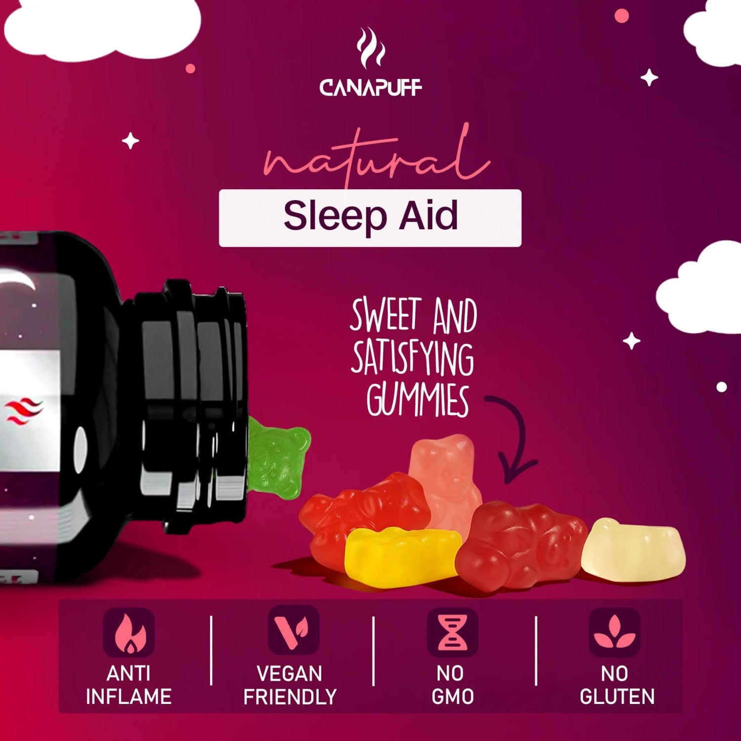 Melatonin+CBD Gumicukor (10 db)