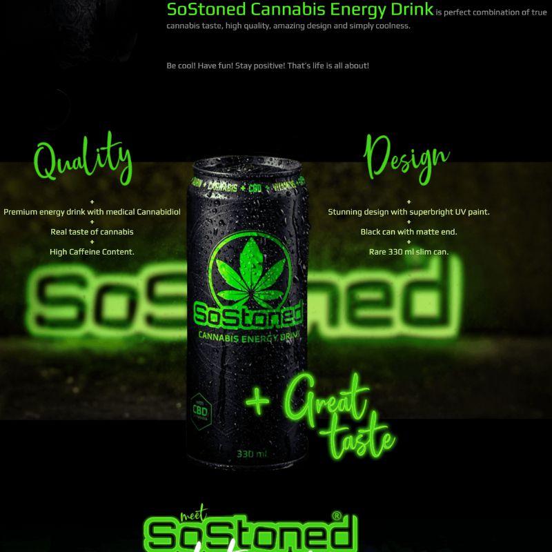 SoStoned Cannabis Energiaital CBD-vel