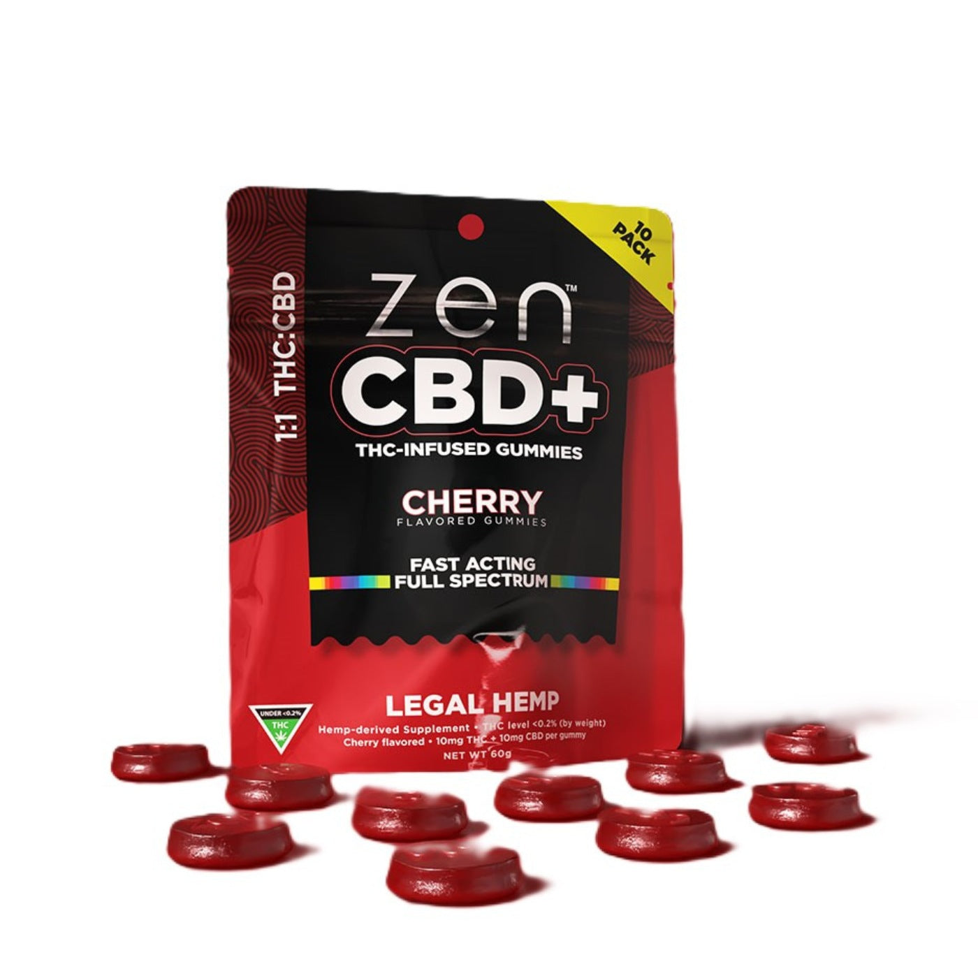 Zen THC:CBD gumicukor (10 db)