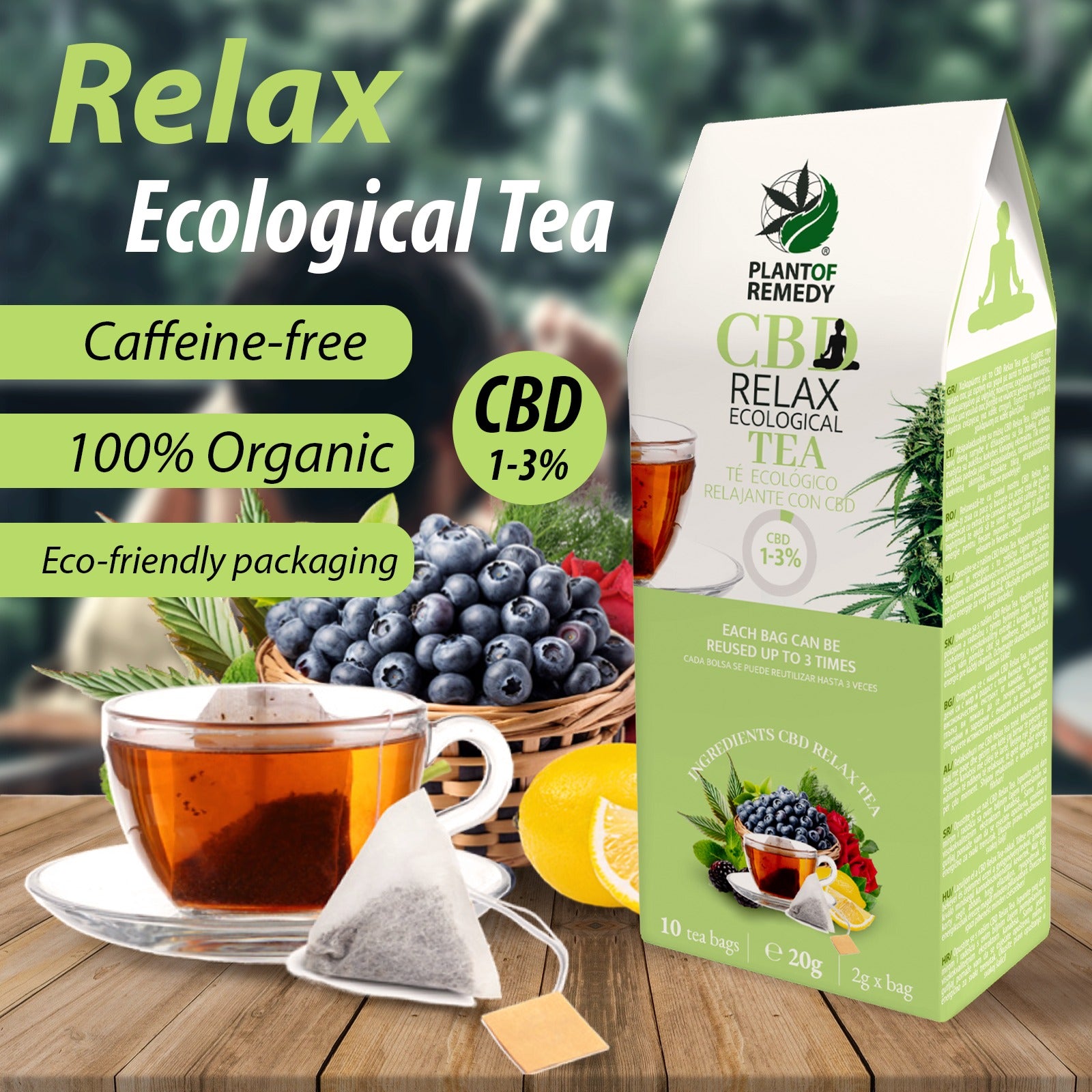 Organikus CBD Relax Tea CBD-vel